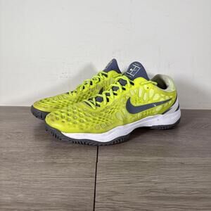 Nike Zoom Cage 3 Volt Glow Rafa Nadal Mens Size 11.5 Tennis Shoes Used VERY RARE